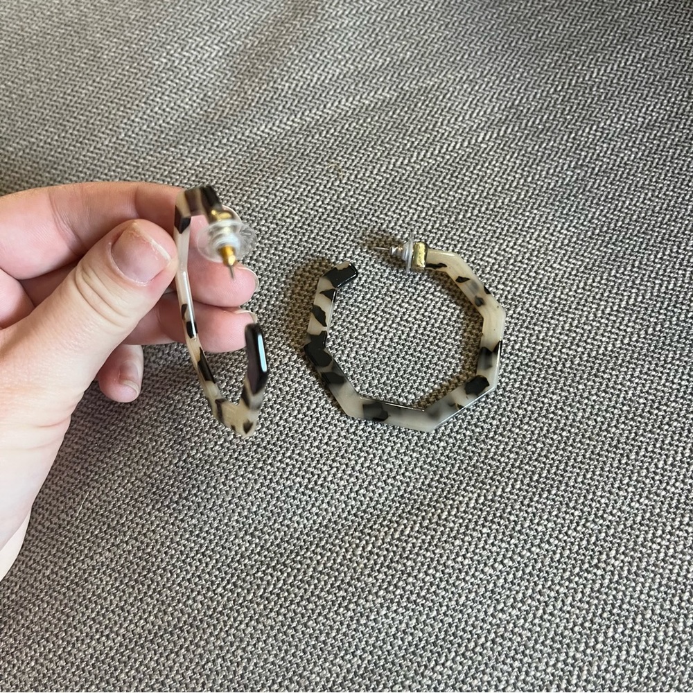 Tortoise Hoop Earrings